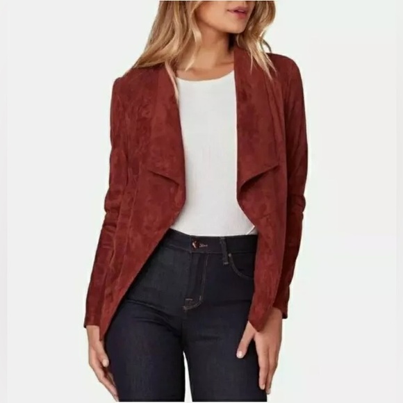 BB Dakota Jackets & Blazers - BB DAKOTA faux suede, rust colored draped jacket Size XL